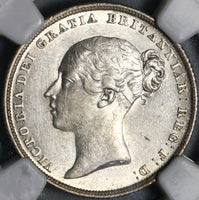 1839 NGC AU 58 Victoria Shilling WW Great Britain Silver Sterling Coin (16032501D)