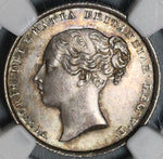 1839 NGC MS 64+ Victoria Shilling Great Britain GEM Silver Coin (20091201C)