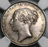 1839 NGC MS 64+ Victoria Silver Shilling Great Britain Mint State Coin (20091201C)