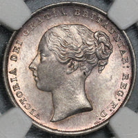 1844 NGC MS 64 Victoria Silver Shilling Great Britain Mint State Coin (21012301D)