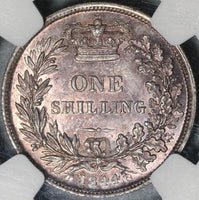 1844 NGC MS 64 Victoria Silver Shilling Great Britain Mint State Coin (21012301D)