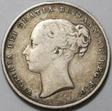 1848/6 Victoria Shilling Great Britain Key Date Silver Coin (21100501R)