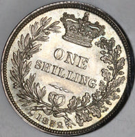 1852 NGC MS 63 Victoria Shilling Great Britain Mint State Silver Coin (20050503C)