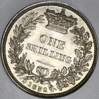 1852 NGC MS 63 Victoria Shilling Great Britain Mint State Silver Coin (20050503C)