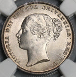 1855 NGC MS 64 Victoria Shilling Great Britain Silver Coin (18110805C)