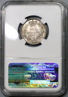 1855 NGC MS 64 Victoria Shilling Great Britain Silver Coin (18110805C)