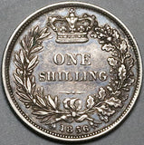 1856 Victoria Shilling XF Great Britain Sterling Silver Coin (22070502R)