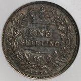 1860 NGC XF 45 Victoria Shilling Great Britain Key Date Silver Coin (20050303C)