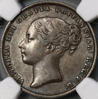 1862 NGC XF Det Victoria Shilling Great Britain Key Date Silver Coin (21090406C)