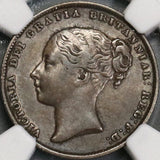1862 NGC XF Det Victoria Shilling Great Britain Key Date Silver Coin (21090406C)