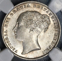 1865 NGC MS 63 Victoria Shilling Great Britain Mint State Silver Coin (19021903C)