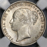 1865 NGC MS 63 Victoria Shilling Great Britain Mint State Silver Coin (19021903C)