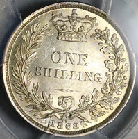 1868 PCGS MS 62 Victoria Shilling Great Britain Die 17 Silver Coin (23021901C)
