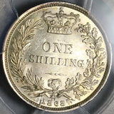 1868 PCGS MS 62 Victoria Shilling Great Britain Die 17 Silver Coin (23021901C)