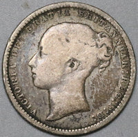 1869 Victoria Shilling Great Die 4 Great Britain Key Date Coin (21100502R)