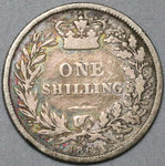 1869 Victoria Shilling Great Die 4 Great Britain Key Date Coin (21100502R)