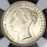 1870 NGC MS 63+ Victoria Shilling Great Britain Silver Coin Die 18 (17091204D)
