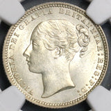 1870 NGC MS 63+ Victoria Shilling Great Britain Silver Coin Die 18 (17091204D)