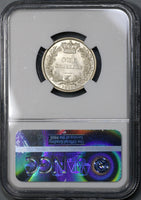 1870 NGC MS 63+ Victoria Shilling Great Britain Silver Coin Die 18 (17091204D)