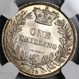 1872 NGC MS 64 Victoria Shilling Great Britain Silver Die 35 Coin (17011708D)