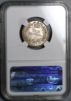1872 NGC MS 64 Victoria Shilling Great Britain Silver Die 35 Coin (17011708D)