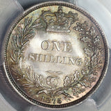 1875 NGC MS 65 Victoria Shilling Great Britain Die 53 Silver Coin (19092801C)