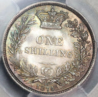 1875 NGC MS 65 Victoria Shilling Great Britain Die 53 Silver Coin (19092801C)