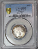 1875 NGC MS 65 Victoria Shilling Great Britain Die 53 Silver Coin (19092801C)