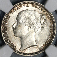 1877 NGC MS 63 Silver Shilling Victoria GREAT BRITAIN Coin Die No 44 (16122907D)
