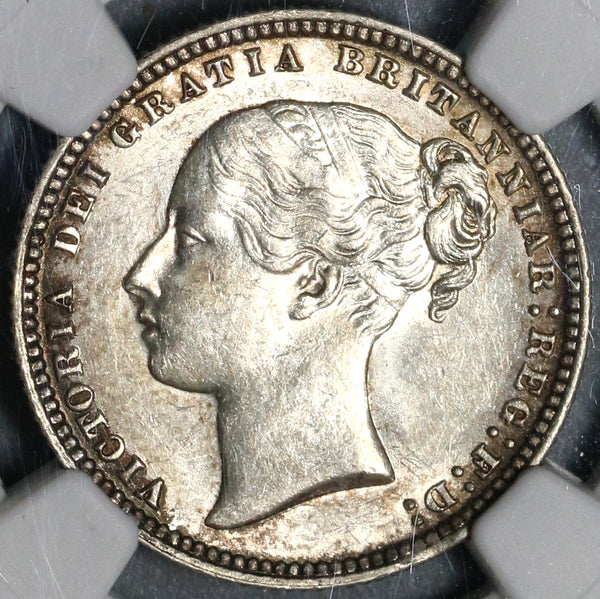 1877 NGC MS 63 Silver Shilling Victoria GREAT BRITAIN Coin Die No 44 (16122907D)