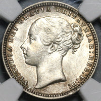 1877 NGC MS 63 Silver Shilling Victoria GREAT BRITAIN Coin Die No 44 (16122907D)