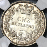 1877 NGC MS 63 Silver Shilling Victoria GREAT BRITAIN Coin Die No 44 (16122907D)