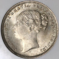 1884 NGC MS 63 Victoria Shilling Great Britain Mint State Sterling Silver Coin (22010702C)
