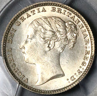 1885 PCGS MS 64 Victoria Shilling Great Britain Silver Sterling Coin (22090802C)