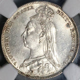 1891 NGC MS 63 Victoria Shilling Great Britain Mint State Silver Coin (23021601C)
