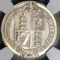 1891 NGC MS 63 Victoria Shilling Great Britain Mint State Silver Coin (23021601C)