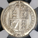 1891 NGC MS 63 Victoria Shilling Great Britain Mint State Silver Coin (23021601C)