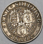 1898 Victoria Shilling Great Britain Sterling Silver Coin (22070509R)