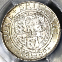 1899 PCGS MS 64 Victoria Shilling Great Britain Silver Coin (19101201C)