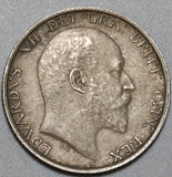 1906 Edward VII Shilling Great Britain XF  Lion Sterling Silver Coin (20082903R)