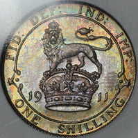 1911 NGC PF 65 Shilling George V Proof Great Britain Sterling Silver Coin (21090507C)