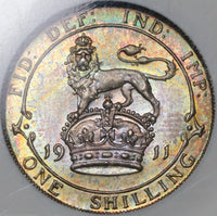 1911 NGC PF 65 Shilling George V Proof Great Britain Sterling Silver Coin (21090507C)