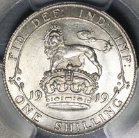 1919 PCGS MS 65 Shilling George V Great Britain Last Sterling Silver Coin (20052803C)