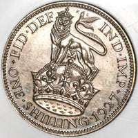 1927 NGC PF 62 Proof Shilling Great Britain George V Silver Coin (20022401C)