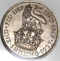 1927 NGC PF 62 Proof Shilling Great Britain George V Silver Coin (20022401C)