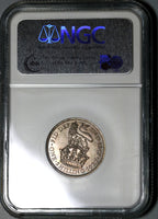 1927 NGC PF 62 Proof Shilling Great Britain George V Silver Coin (20022401C)