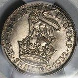 1932 PCGS MS 63 Shilling George V Great Britain Lion Crown Silver Coin (22121604C)