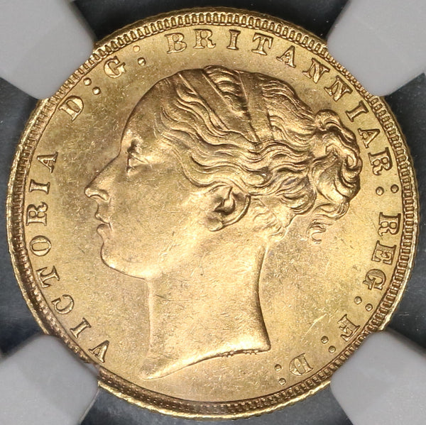 1872 NGC MS 63 Victoria Gold Sovereign Great Britain St George Coin (19030801C)