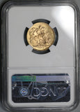 1872 NGC MS 63 Victoria Gold Sovereign Great Britain St George Coin (19030801C)