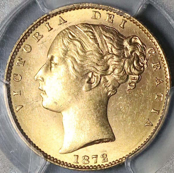 1872 PCGS MS 64 Victoria Sovereign Gold Great Britain Die Number 22 Coin (22052401D)